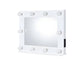 26" White Metal Framed Mounted Accent Mirror
