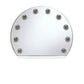 15" White Abstract Metal Framed Mounted Accent Mirror