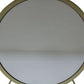 Set of Two Gold Black and White Metal And Faux Fur Freestanding Makeup Mirror And Stool