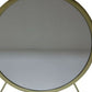 19" Brass Metal Round Freestanding Ornate Framed Makeup Shaving Tabletop Mirror