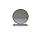 19" Brass Metal Round Freestanding Ornate Framed Makeup Shaving Tabletop Mirror