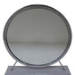 19" Gray Metal Round Freestanding Ornate Framed Makeup Shaving Tabletop Mirror