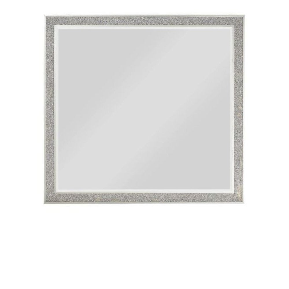 36" Square Wood Framed Mounted Dresser Mirror