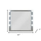 36" Square Wood Framed Mounted Dresser Mirror