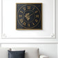 35" Black And Gold Glass And Metal Exposed Gear Square Wall Clock