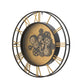 28" Circle Copper Metal and Glass Analog Exposed Gear Wall Clock
