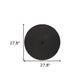 28" Circle Black and Gray Wood and Glass Analog Exposed Gear Wall Clock