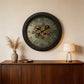 28" Circle Black and Gray Wood and Glass Analog Exposed Gear Wall Clock