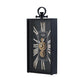 10" Black and Gold Metal and Glass Analog Vintage Style Crackle Wall Clock