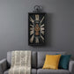 10" Black and Gold Metal and Glass Analog Vintage Style Crackle Wall Clock