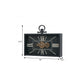 13" Black and Gold Metal and Glass Analog Vintage Style Crackle Wall Clock