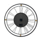 32" Circle Black and Gold Metal and Glass Analog Exposed Gear Wall Clock