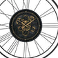 32" Circle Black and Gold Metal and Glass Analog Exposed Gear Wall Clock