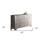 57" Platinum Solid and Manufactured Wood Seven Drawer Triple Dresser