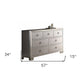 57" Platinum Solid and Manufactured Wood Seven Drawer Triple Dresser