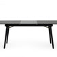71" Black Rectangular Manufactured Wood Butterfly Leaf Dining Table