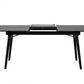 71" Black Rectangular Manufactured Wood Butterfly Leaf Dining Table