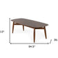 95" Brown Solid Wood Dining Table