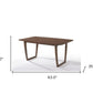 63" Walnut Rectangular Dining Table