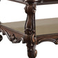 59" Brown and Dark Brown Wood Coffee Table With Shelf