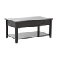 40" Black Wood Lift Top Coffee Table