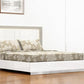 King White High Gloss Bed Frame with LED Headboard