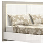 King White High Gloss Bed Frame with LED Headboard