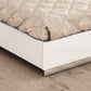 King White High Gloss Bed Frame with LED Headboard
