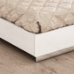 White And Taupe Wood Queen Bed Frame