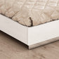 White And Taupe Wood Queen Bed Frame
