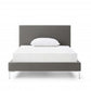 Dark Gray Faux Leather Full Bed Frame