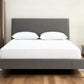 Dark Gray Faux Leather Queen Bed Frame