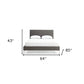Dark Gray Faux Leather Queen Bed Frame