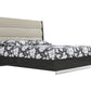 King Dark Grey High Gloss Bed Frame with Faux Leather Headboard