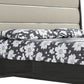 King Dark Grey High Gloss Bed Frame with Faux Leather Headboard