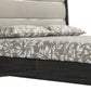 Queen Dark Grey High Gloss Bed Frame with Faux Leather Headboard