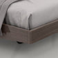 King Grey Upholstered Faux Leather and Ivory Gloss Bed Frame