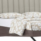 Queen Grey Upholstered Faux Leather and Ivory Gloss Bed Frame