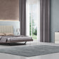 Queen Grey Upholstered Faux Leather and Ivory Gloss Bed Frame
