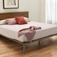 Brown Wood King Bed Frame