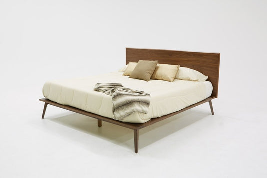 Brown Wood King Bed Frame