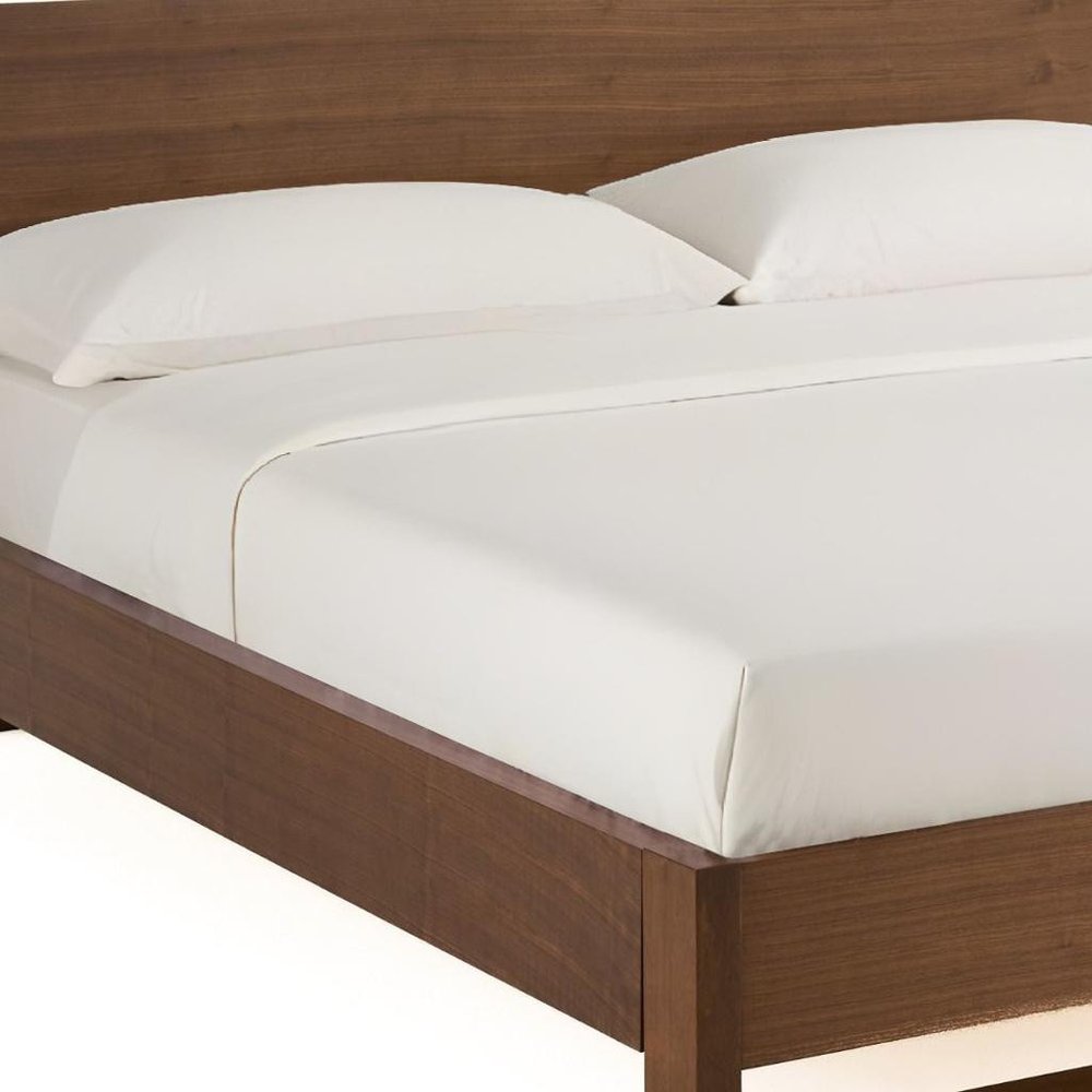 Brown Wood And California King Bed Frame