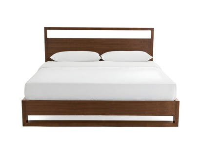 Brown Wood And California King Bed Frame