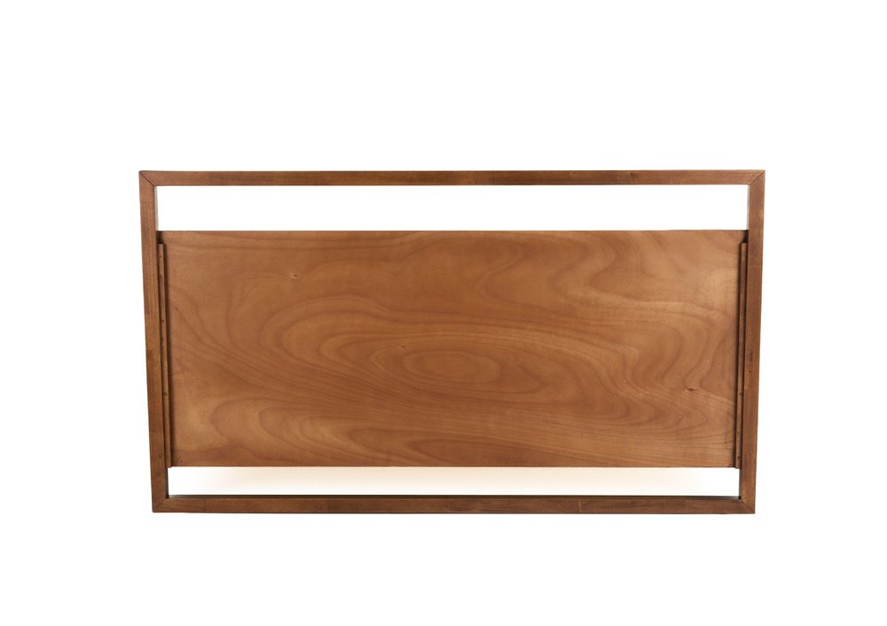 Brown Wood And California King Bed Frame