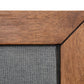 Gray and Brown Wood And Linen King Bed Frame