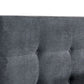 Gray and Brown Wood And Tufted Polyester King Bed Frame