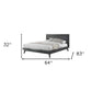 Gray Wood And Linen Queen Bed Frame