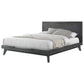 Gray Wood And Linen Queen Bed Frame