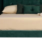 Green Wood And Tufted Velvet Queen Bed Frame