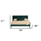 Green Wood And Tufted Velvet Queen Bed Frame